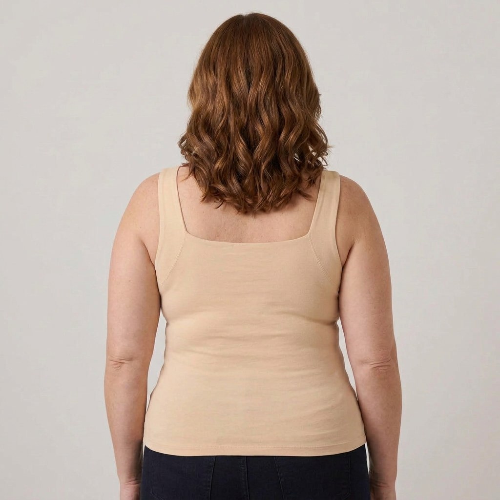 ShapeHush Built-in Bra Comfort Tank, back view