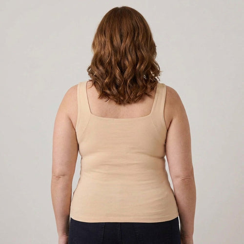 ShapeHush Built-in Bra Comfort Tank, back view